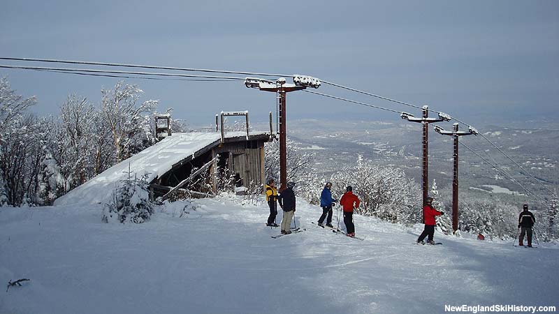 The old Mittersill Double Chair top terminal February 2008