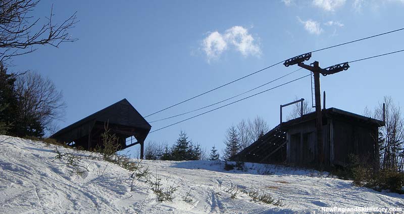 The old Mittersill Double Chair top terminal in March 2009