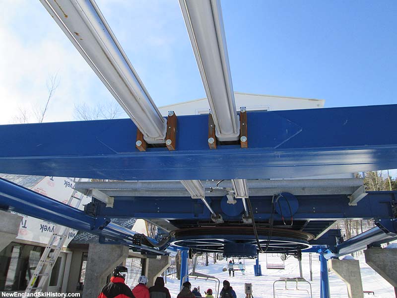The Cascade Basin Triple Sky Trac tensioning in 2014