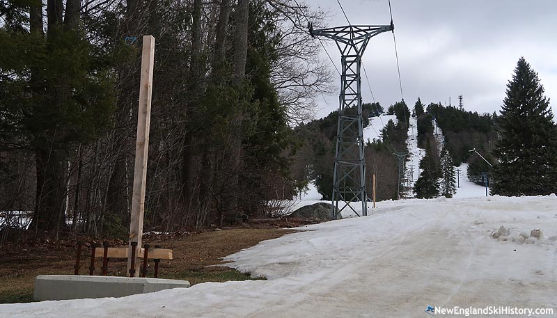The lift line (and Peak Triple footing) (April 2017)