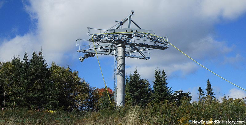 Preparing to install the haul rope (September 24, 2022)