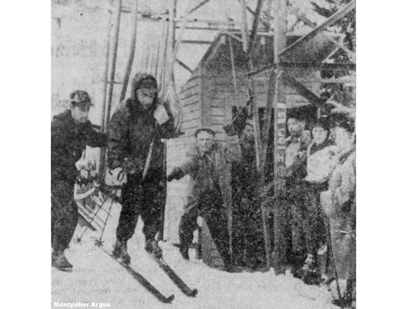 Gov. Johnson dedicating the lift (February 12, 1956)