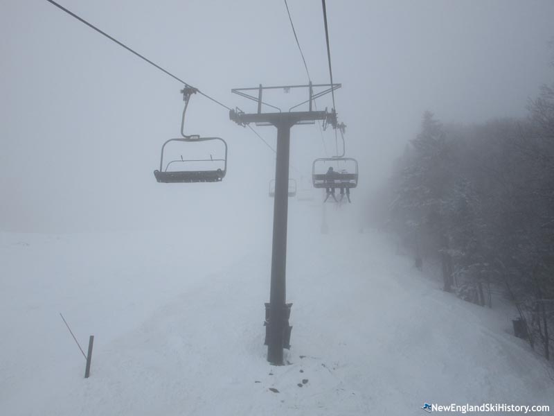 The lift line on the final day of operation (April 13, 2025)