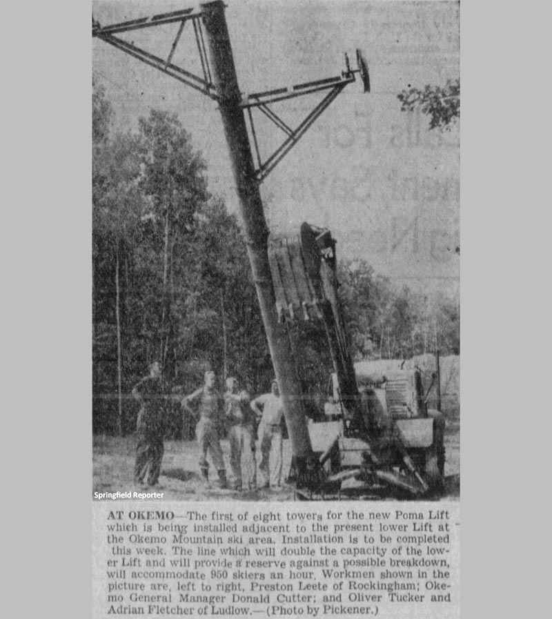 Installation of the lift (October 1958)