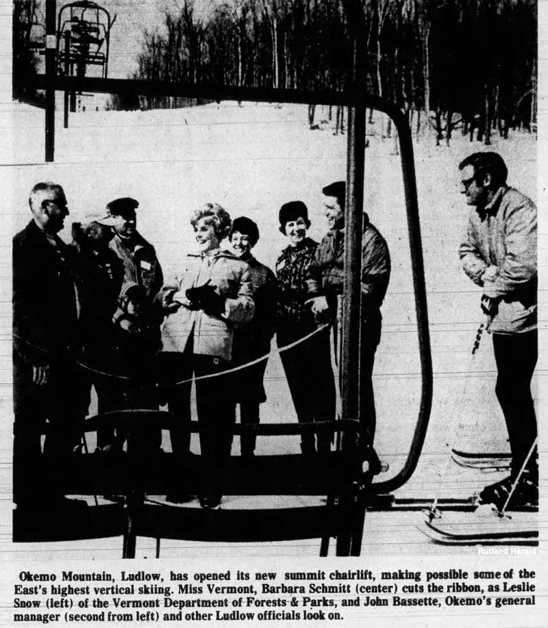 Dedication of the lift (February 1970)
