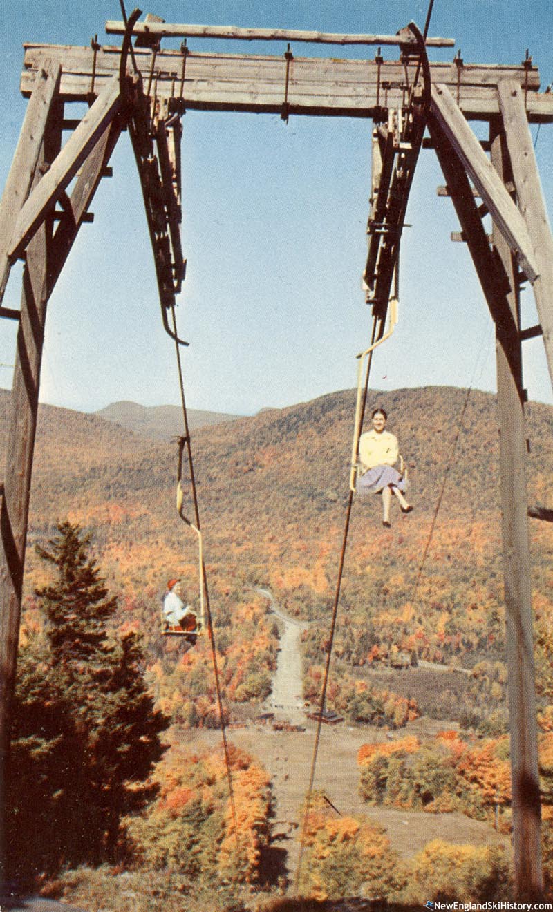 The T-Bar converted to a single chairlift for summer use
