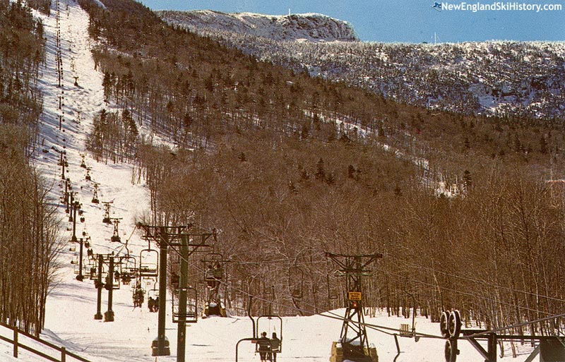 The lift line (left) circa the 1960s