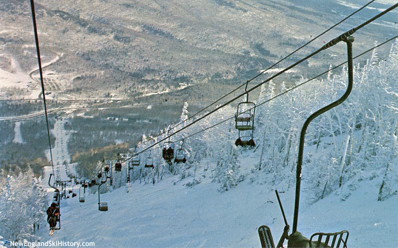 The Single Chair (left) and Mt. Mansfield Double (right) circa the 1960s