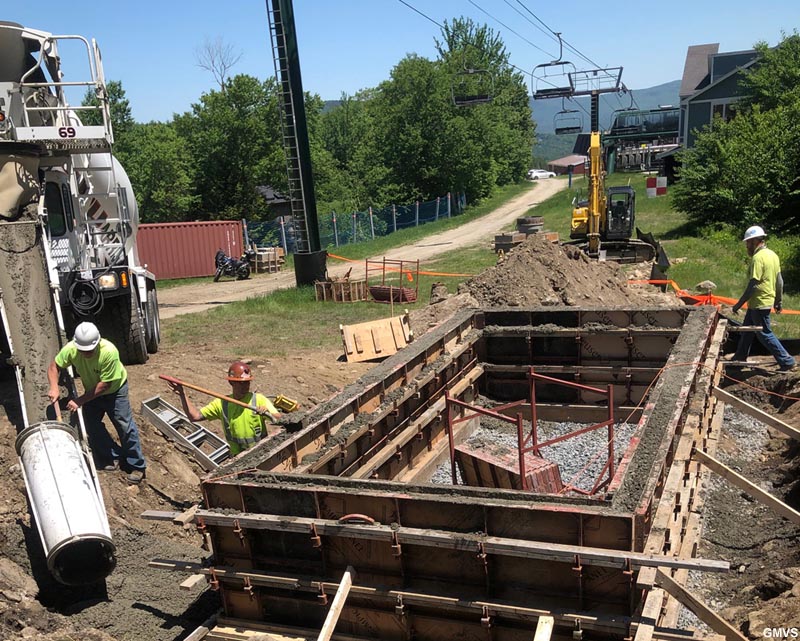 Pouring the base footing (June 2020)