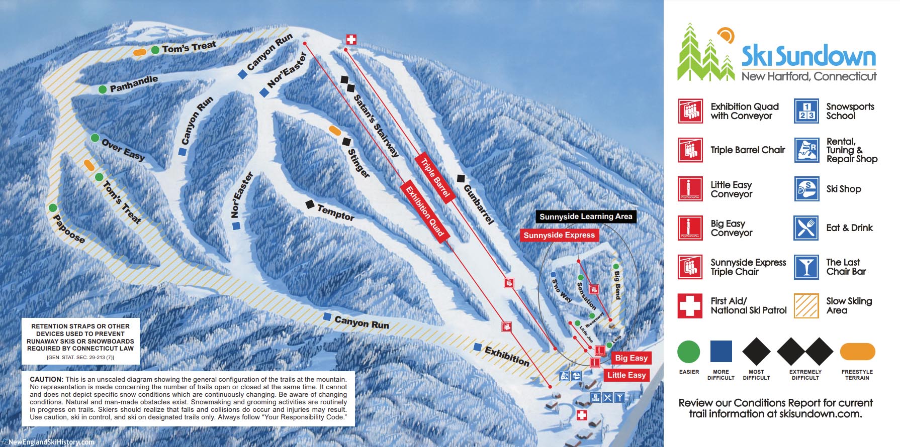 2024-25 Ski Sundown Trail Map