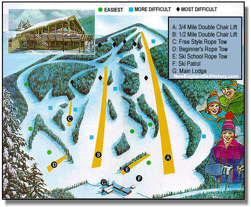2000-01 Bousquet Trail Map - New England Ski Map Database ...