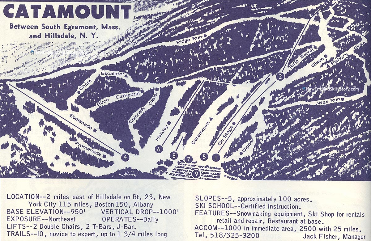 1968-69 Catamount Trail Map - New England Ski Map Database ...
