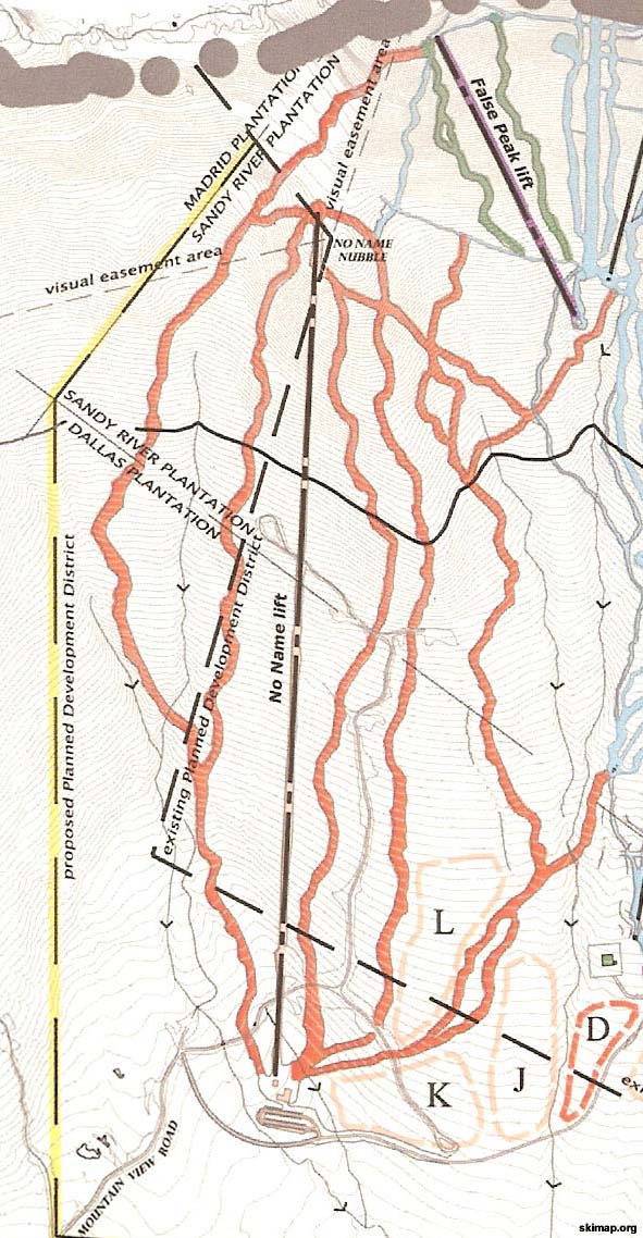 A 2007 development map showing the No Name Area