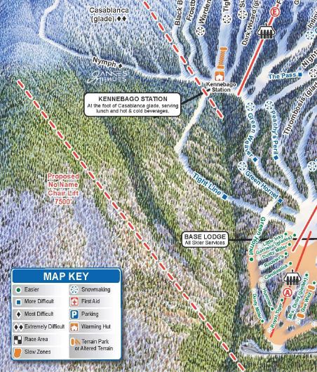 The No Name area on the 2010-11 Saddleback trail map