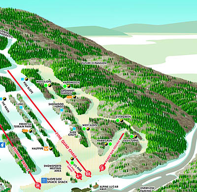 Shawnee Peak Trail Map West Side - Shawnee Peak - New England Ski Area Expansions