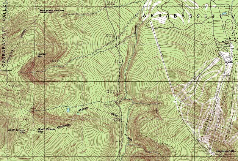 The USGS topographic map of Crocker Mountain