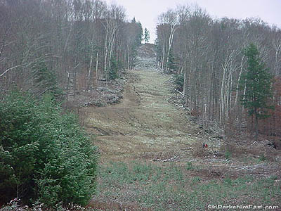 Looking up the proposed Wilderness Peak lift line (2002)