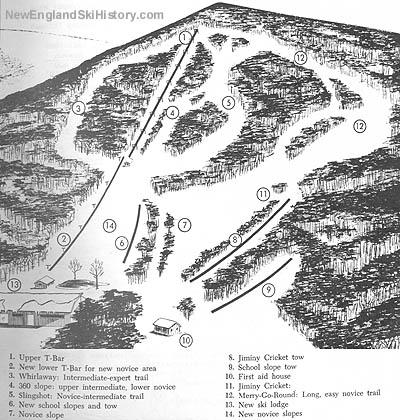 Jiminy Peak in 1962, prior to the summit expansion