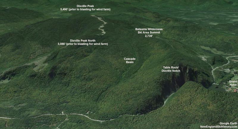 A 2013 Google Earth rendering of Cascade Basin