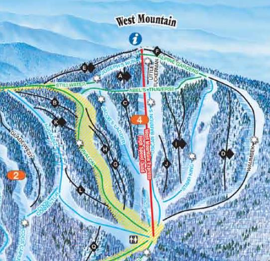 The 2012 West Mountain trail map