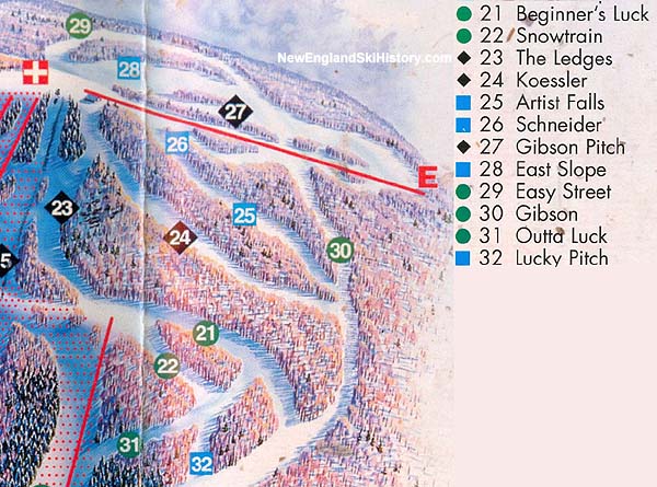 The 1994 East Bowl trail map