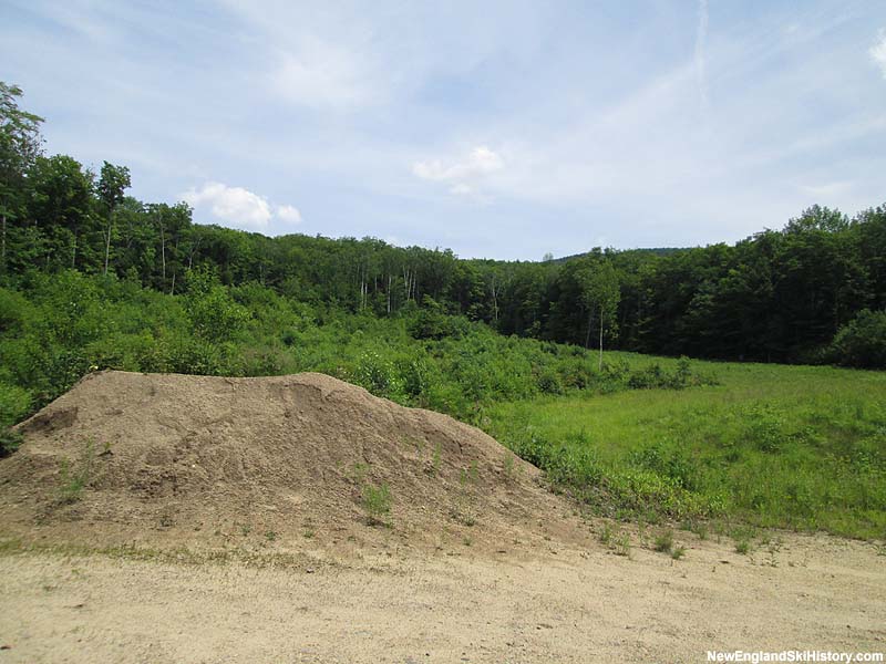 The bottom of the Escape Route ski trail and future bottom lift terminal location (2014)