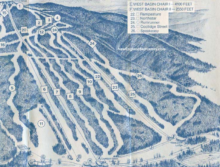 1980-81 Loon West Basin Trail Map