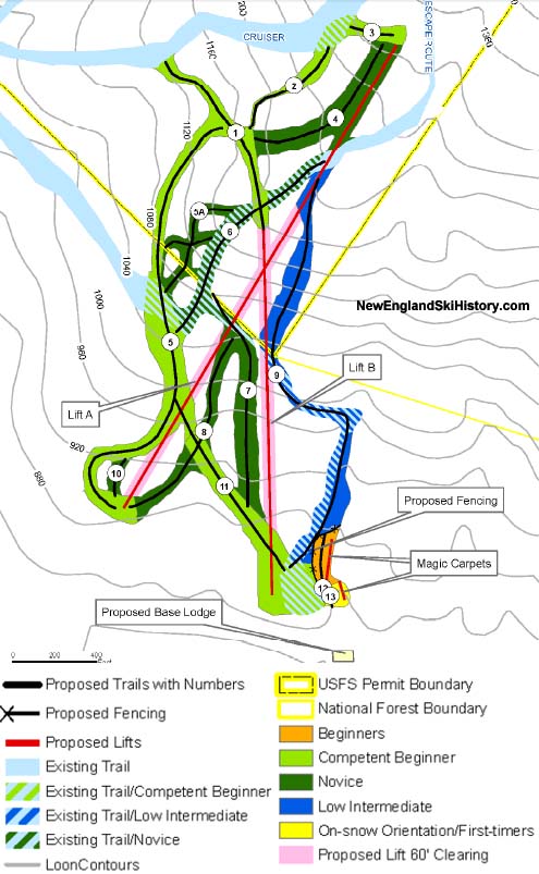 A July 2013 rendering of the proposed Beginner Area at South Mountain