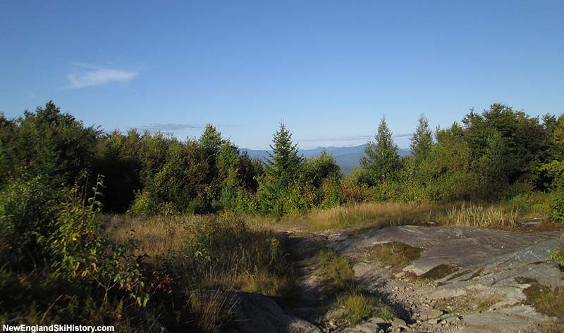 Looking down the upper portion of the summit area (2014)