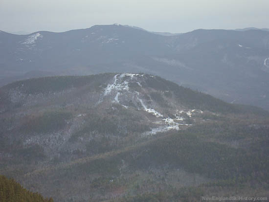 Tyrol as seen from North Doublehead in 2010.  The double chairlift complex rain from the top of the peak to the lower left side of the photo.