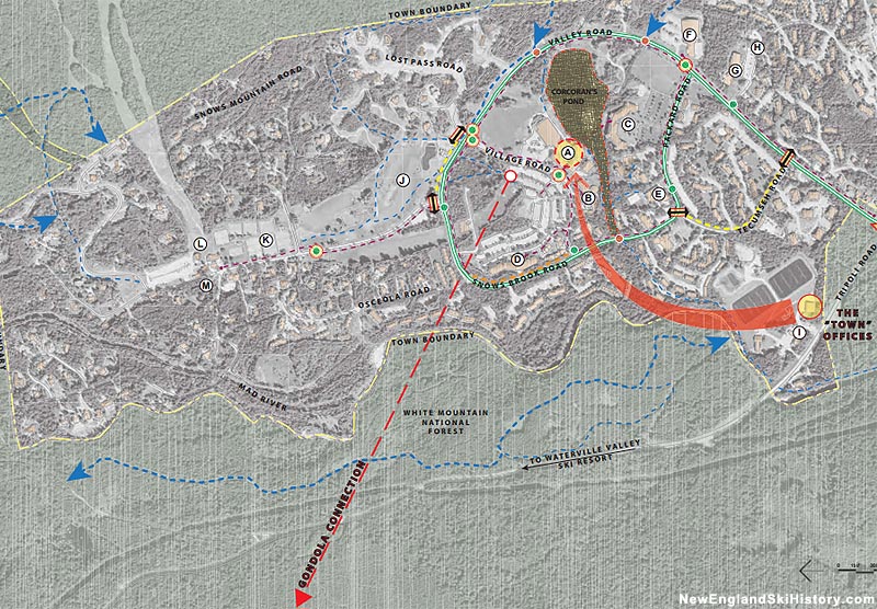 A 2015 map of the Village Gondola from the Waterville Valley Pedestrian Study