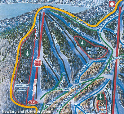 The Witches complex on the 2004-2005 Mt. Snow trail map