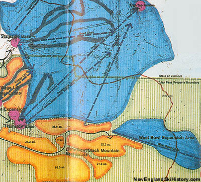 A 1993 map of the proposed West Bowl area