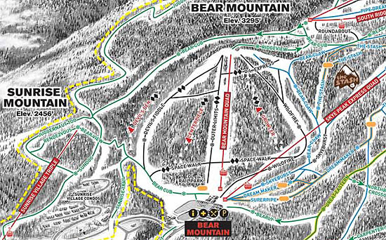 Bear Mountain on the 2009 Killington trail map