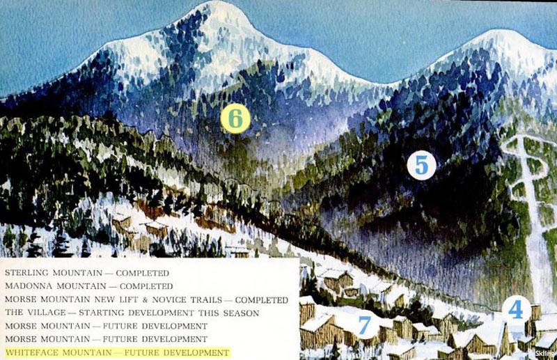 A late 1960s rendering showing the proposed Whiteface Mountain expansion