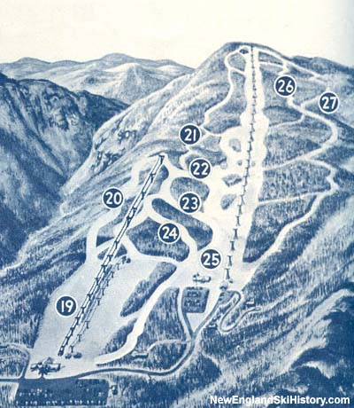Spruce Peak on the 1964-65 Stowe trail map