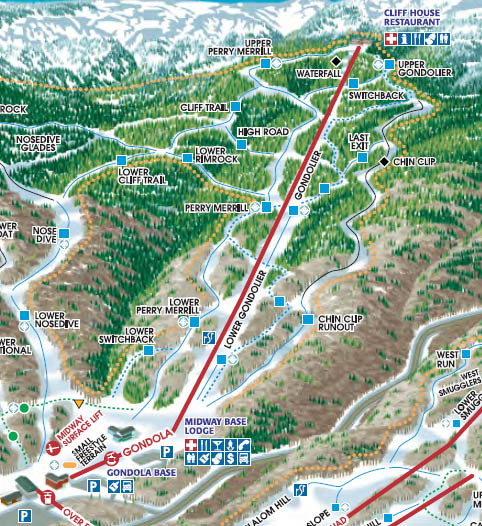 The Chin Area on the 2009 Stowe trail map