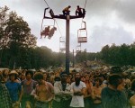 The lift line during the Powder Ridge Rock Festival