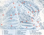 1969-70 Middlebury College Snow Bowl trail map