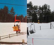 The King Pine Polar Bear Chairlift, 1960s vs. 2014