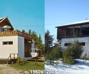 Mt. Whitter Gondola top terminal, 1960s vs. 2008