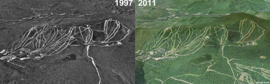 Sunday River Aerial Imagery, 1997 vs. 2011