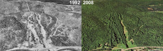 Berkshire Snow Basin Aerial Imagery, 1992 vs. 2008