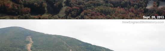 Baron's Run from Bald Mountain, September 2013 vs. September 2014