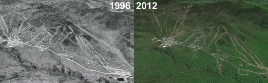 Bolton Valley Aerial Imagery, 1996 vs. 2012