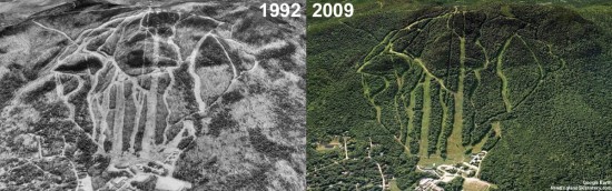Magic Mountain Aerial Imagery, 1992 vs. 2009
