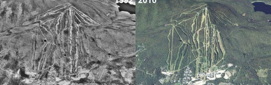Mount Snow Aerial Imagery, 1992 vs. 2010