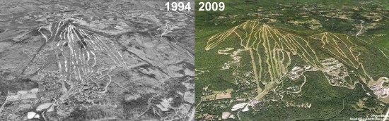 Okemo Aerial Imagery, 1994 vs. 2009