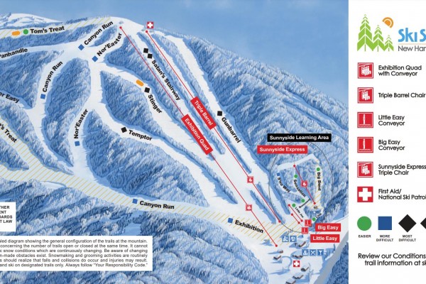 2024-25 Ski Sundown Trail Map