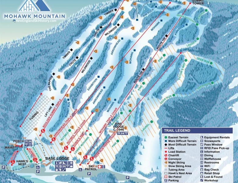 2024-25 Mohawk Mountain Trail Map